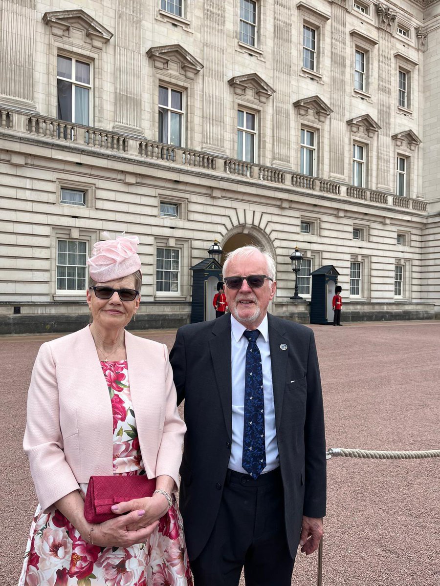 Willscribe's tweet photo. What a day @BuckinghamofUK for @ssp_coordinator Trevor Partington #Stafford @StreetPastors Guest of #TheKing Acknowledgeing the award of the #KAFVS King Awards for Volunteer Services 🙏 Awarded this year to #Stafford @StreetPastors #Caring #Helping #listerning https://t.co/IH1cHcWSfP