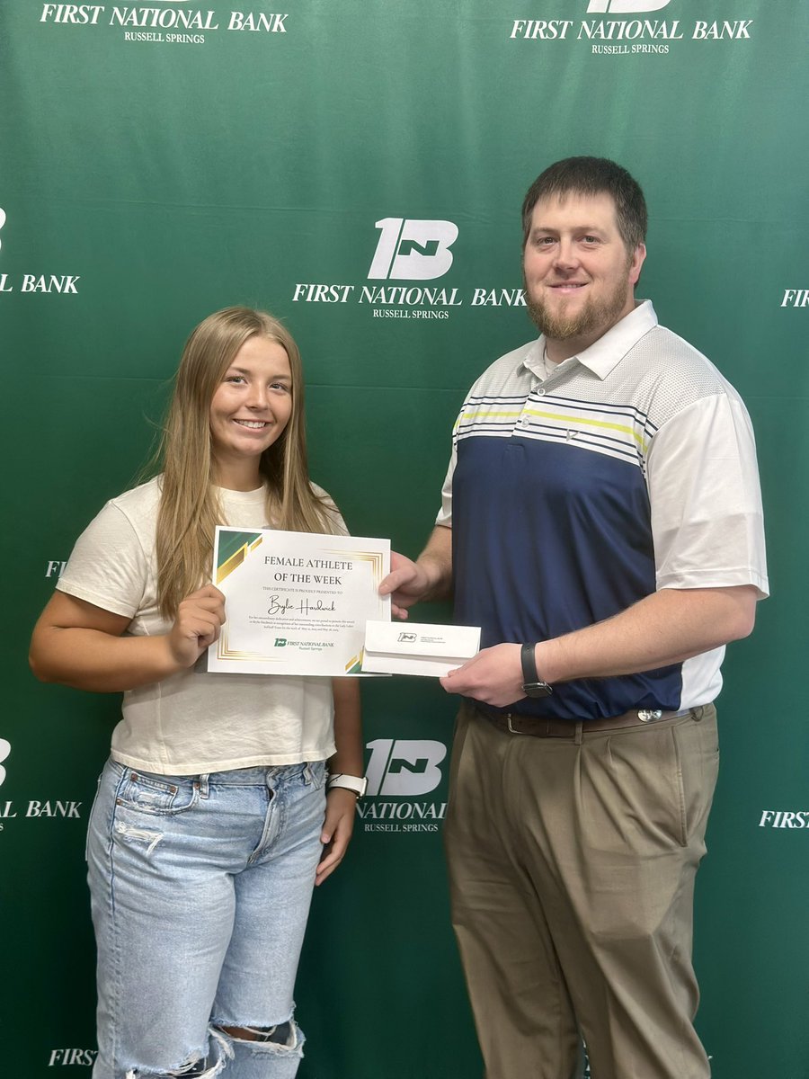 FNBRS_'s tweet photo. First National Bank would like to congratulate Brylie Hardwick for being selected as the Female Athlete of the Week! This past week, Brylie went 3-6 from the plate and had a double. She had a batting average of .500! 

Congratulations, Brylie! 

FNB is Laker Proud! ⚓️🥎 https://t.co/mutr4MZofI