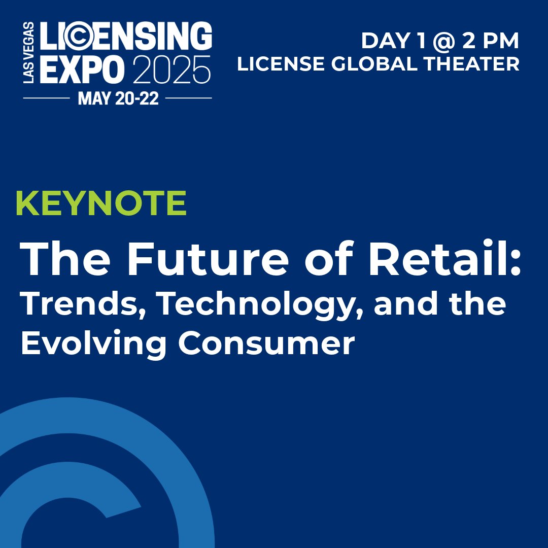 🎯 KEYNOTE Alert - Starting in 15 minutes! 🎯 
"The Future of Retail: Trends, Technology, and the Evolving Consumer" 
📍 <a href="/licensemag/">License Global</a> Theater ⏰ 2:00 PM 
Join us for insights into retail's future landscape! 
#LicensingExpo #RetailTrends #FutureOfRetail