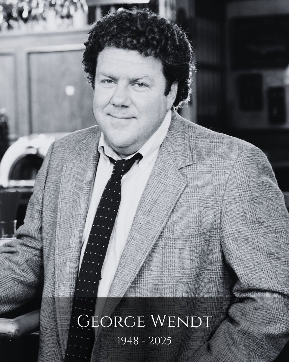 "Cheers" star George Wendt died peacefully in his sleep Tuesday morning at the age of 76.