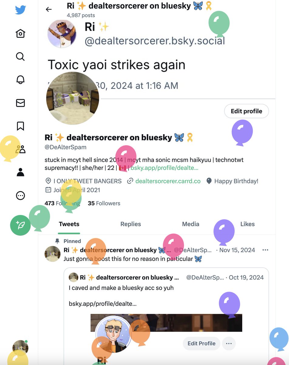 DeAlterSpam's tweet photo. Birthday 🤠 https://t.co/JV8GVq2YGF