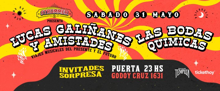 Hay fiestón en <a href="/StrummerBar/">StrummerBar</a> 
* 31 mayo 23 hs
Junto a Lucas Galiñanes
-
-
-
