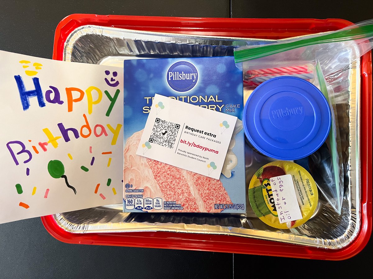 Huge thanks to our incredible North Ranchito Student Council! They stopped by our Community Closet and are now generously supplying us with birthday cake preparation kits. If you need a little extra help making someone's special day sweet, swing by the closet and grab a kit! 🎂🎈