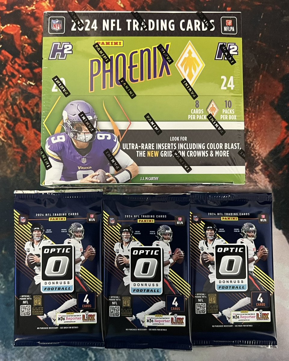 🚨10 spots left🚨
🏈TIER-POGO#1068-
1x- 24' Phoenix H2
3x- 24' Optic Hobby packs
T1- $32/spot- Pats/Viks/Falcons
T2- $23/spot- all other teams
🔒Commies/Bears/Broncos
Guaranteed auto from Phoenix.
DT hunt &amp; #’d from Optic!
#thehobby 
<a href="/HobbyUnlimited/">Hobby Man</a> <a href="/BreakAmplify/">Card Break Amplify</a>