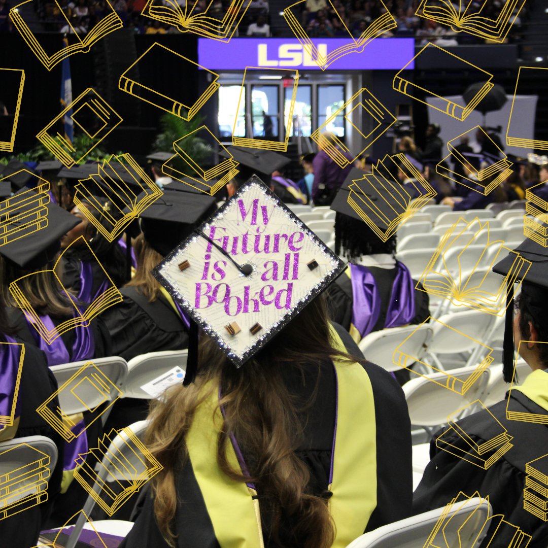 LSUCHSE's tweet photo. The caps say it all! 🎓✨ Congratulations to the College of Human Sciences &amp; Education Spring 2025 Graduates! You have now joined more than 200,000 LSU alumni, and we cannot wait to see how you Geaux Change Lives in your future endeavors! 💜💛🐅 https://t.co/kCOBBLfvCs