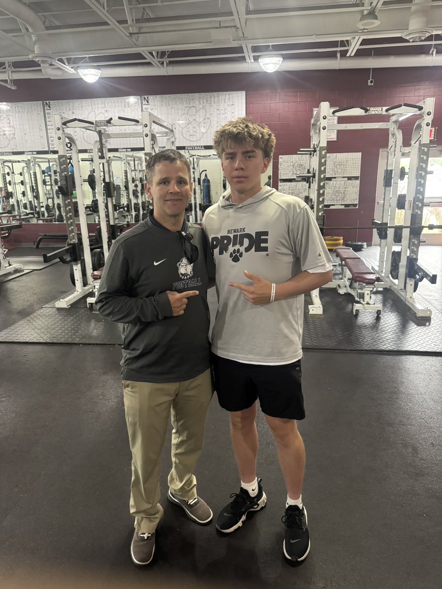 Thank you! <a href="/CoachTreyHen/">Trey Henderson</a> for stopping by before our lift. Cant wait to grow our relationship in the future! <a href="/HoyasFB/">Georgetown Football</a> <a href="/newark_football/">Newark Wildcats Football</a> <a href="/CoachRank3/">Austen Rankin</a>