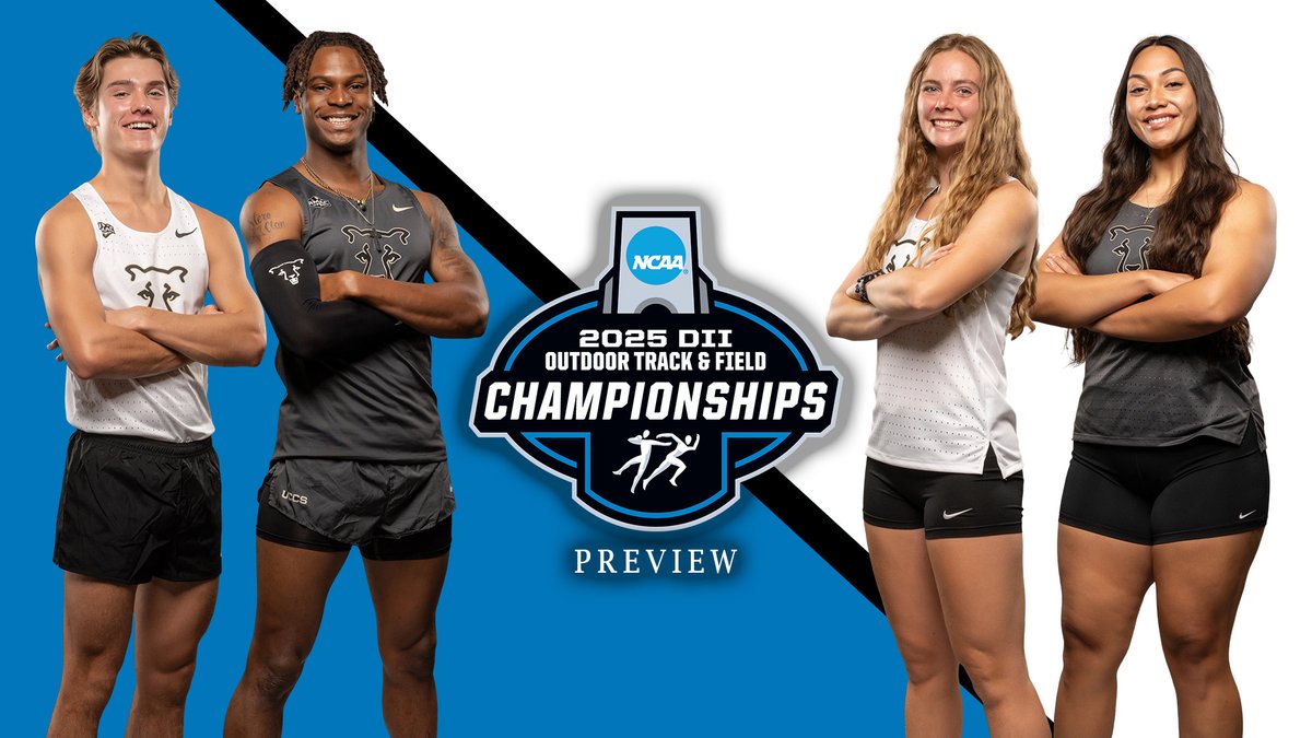 UCCS Athletics (@gomountainlions) on Twitter photo PREVIEW | The <a href="/UCCSTRACK/">UCCS Track & Field</a> team is set to send 1β£5β£ student-athletes to compete across 1β£1β£ individual entries and βοΈ relay entries at the 2β£0β£2β£5β£ NCAA Division II Outdoor Track & Field Championships in Pueblo, Colo. on May 22-24.
π: gomountainlions.com/news/2025/5/20β¦
#GoMountainLions PREVIEW | The <a href="/UCCSTRACK/">UCCS Track & Field</a> team is set to send 1β£5β£ student-athletes to compete across 1β£1β£ individual entries and βοΈ relay entries at the 2β£0β£2β£5β£ NCAA Division II Outdoor Track & Field Championships in Pueblo, Colo. on May 22-24.
π: gomountainlions.com/news/2025/5/20β¦
#GoMountainLions