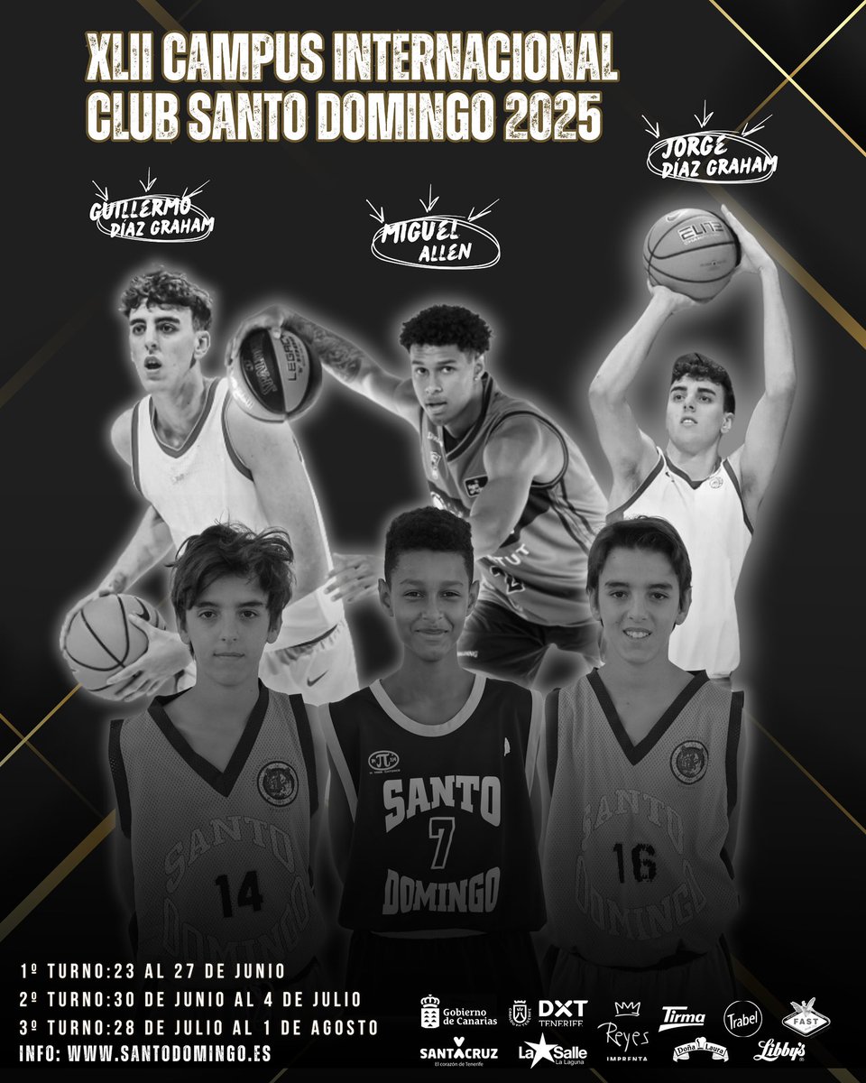 📣 ¡Abiertas las inscripciones para nuestro XLII Campus Internacional de Baloncesto 2025! 📣

Contaremos con la presencia de Miguel Allen, del Joventud de Badalona 🟩⬛️ ACB y, con Guillermo y Jorge Díaz Graham, jugadores de la Liga Universitaria de EEUU 🇺🇸, la NCAA!