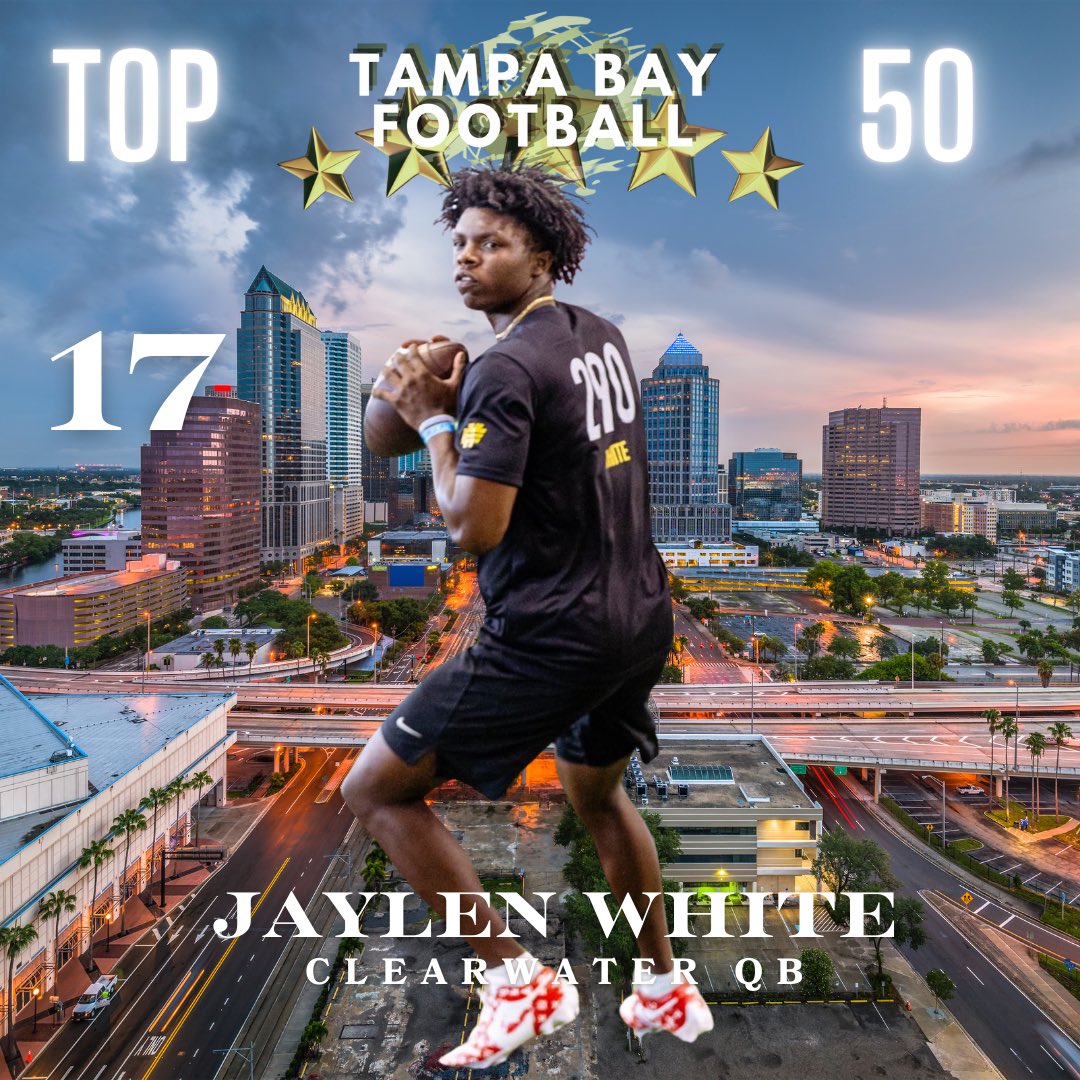 Tampa Bay Football (@tampafootballfl) on Twitter photo Great leader. Fluid and smooth in his play. Elusive and can move the chains at will. <a href="/jaylen_1white/">Jaylen White 2026 3⭐️ QB</a> Great leader. Fluid and smooth in his play. Elusive and can move the chains at will. <a href="/jaylen_1white/">Jaylen White 2026 3⭐️ QB</a>