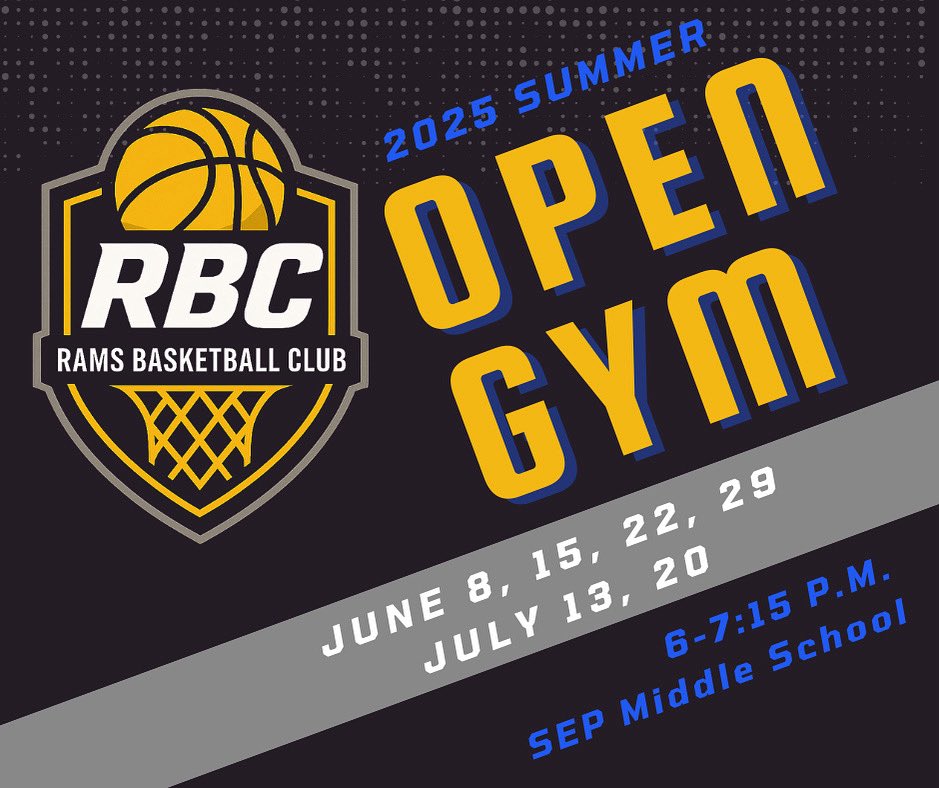 RamsBball_RBC's tweet photo. Summer open gyms are here! Join us to stay sharp, have fun, and level up your game this summer.
🗓 Schedule:
6–6:45 p.m. ➤ Skill work with structured drills.
6:45–7:15 p.m. ➤ Breakouts for 3v3, knockout, free throws, or solo work.
Dates ➤  June 8, 15, 22, 29 and July 13 and 20 https://t.co/7I0RlbRu3w