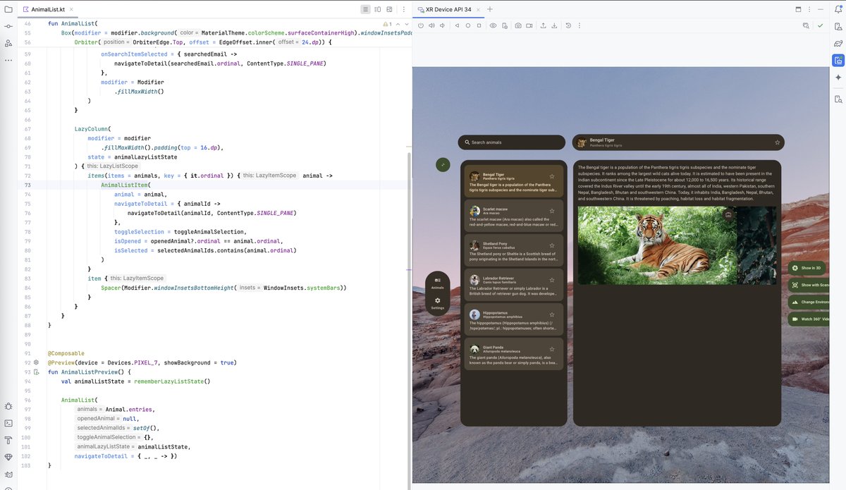 Android Developers (@androiddev) on Twitter photo The Android XR SDK Developer Preview 2 is PACKED with new features, including updates to the Android XR Emulator like:
💻 Stability improvements
✨ AMD GPU support
▶️ Full integration with the <a href="/AndroidStudio/">Android Studio</a> UI
Read all about it → goo.gle/4j7JA47 #GoogleIO The Android XR SDK Developer Preview 2 is PACKED with new features, including updates to the Android XR Emulator like:
💻 Stability improvements
✨ AMD GPU support
▶️ Full integration with the <a href="/AndroidStudio/">Android Studio</a> UI
Read all about it → goo.gle/4j7JA47 #GoogleIO