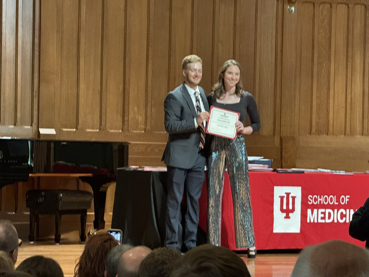 Karl Bilimoria (@kbilimoria) on Twitter photo I was pretty excited to be sitting with IU Med School’s Resident of the Year recipient!!
Really proud of Payton Miller! <a href="/IU_Surgery/">Indiana Surgery -Indiana Univ School of Medicine</a> I was pretty excited to be sitting with IU Med School’s Resident of the Year recipient!!
Really proud of Payton Miller! <a href="/IU_Surgery/">Indiana Surgery -Indiana Univ School of Medicine</a>