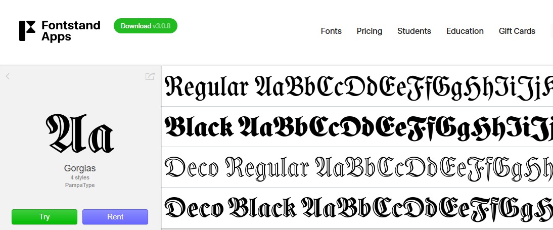 PampaType foundry (@pampatype) on Twitter photo #Gorgias is now available on @fontstand! 🖤
Designed by <a href="/_ManuelLopezR/">Manuel López Rocha</a>, this blackletter bridges 1911 Germany and present-day Mexico City — bold, detailed, and ready to type across time and borders.
👉 fontstand.com/fonts/gorgias1
#FontRelease #Blackletter #Gorgias is now available on @fontstand! 🖤
Designed by <a href="/_ManuelLopezR/">Manuel López Rocha</a>, this blackletter bridges 1911 Germany and present-day Mexico City — bold, detailed, and ready to type across time and borders.
👉 fontstand.com/fonts/gorgias1
#FontRelease #Blackletter