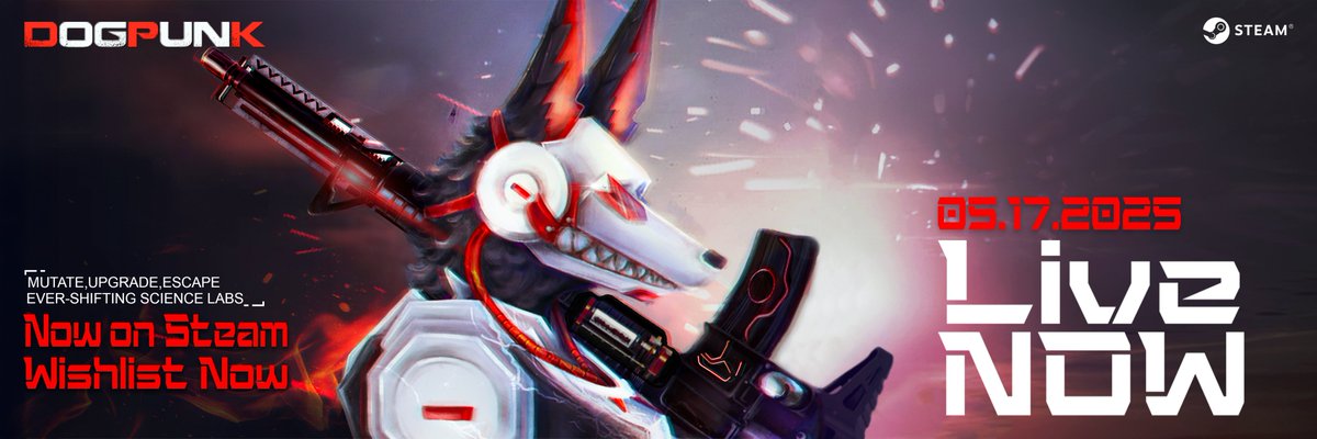 DogPunk6's tweet image. ⚠️Steam Page is LIVE NOW!⚠️

DogPunk is now officially on Steam and pre-download is available! 

Add to your wishlist and be the first to enter the lab👇 

 🧪Steam: store.steampowered.com/app/3665510/Do…

#DogPunk #UE5 #Steam #FPS #Scifi #Shooter #indiegames #IndieGameDev