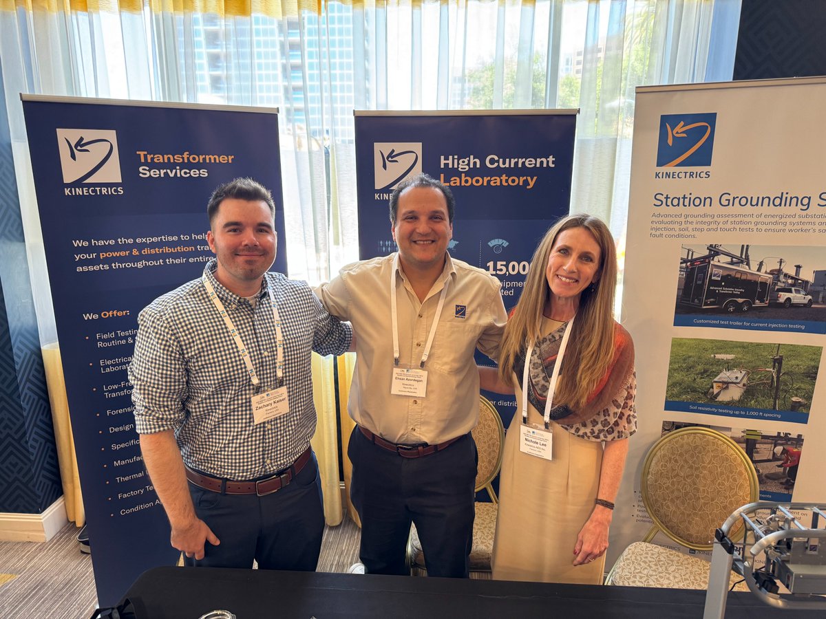 The IEEE PES Summit 2025 is now happening in San Jose, CA. Visit Kinectrics at Booth 5 to connect with our team to learn more about our extensive substation services, including transformer testing and station grounding evaluations. Visit: kinectrics.com/capabilities/s…