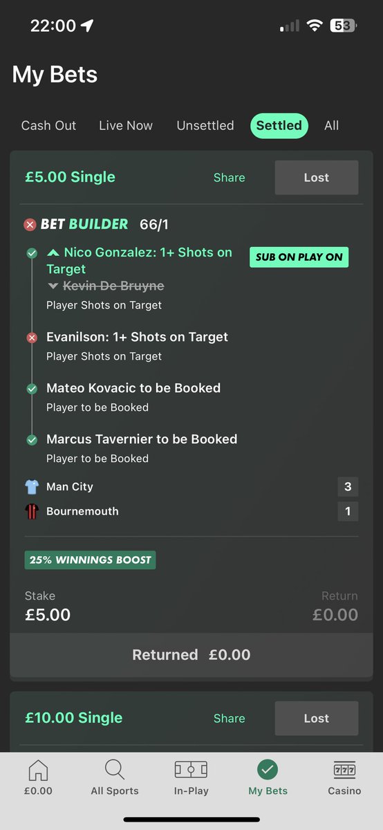 Charlie_Owl's tweet photo. @bet365help hi my bet hasn’t settled correctly as a sub has not registered can anyone help? https://t.co/KkljxHhFWT