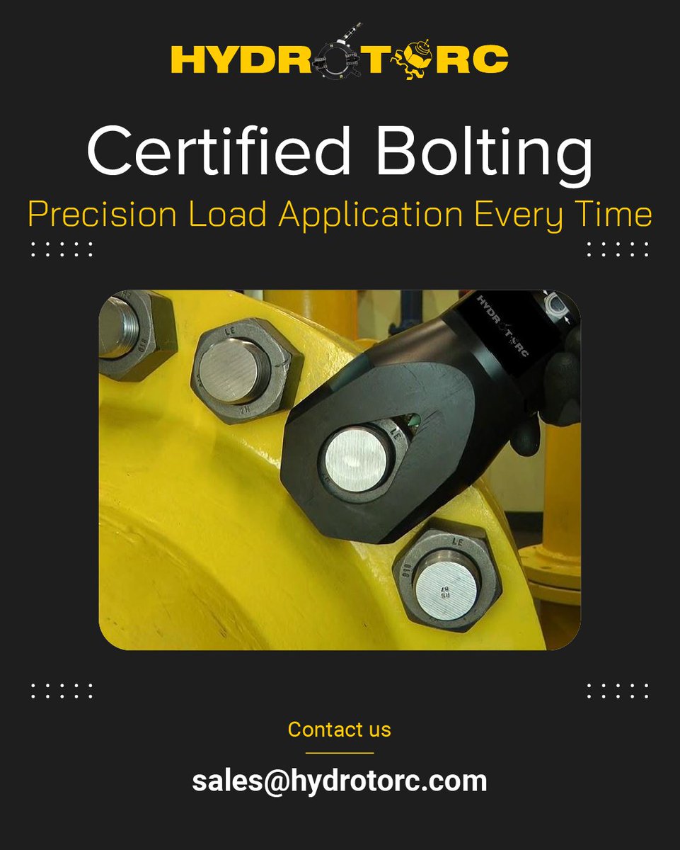 HYDROTORC's tweet photo. Safety starts with the right torque.
Our controlled bolting services ensure joint integrity during construction, shutdowns, and routine maintenance.
Visit us: https://t.co/rC8QtcZZf1
#HYDROTORC #FlangeManagement #InsituMachining #ControlledBolting #ValveTesting #LeakSealing https://t.co/1Da3ekJ2Lz