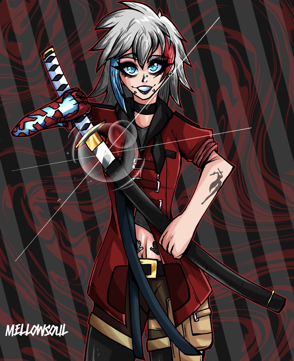 girl who is obsessed with Devil may Cry 

Idea inspired by <a href="/yoracrab/">🦀 YORA 🦀</a> ‘s “girl who is obsessed with“ series!!