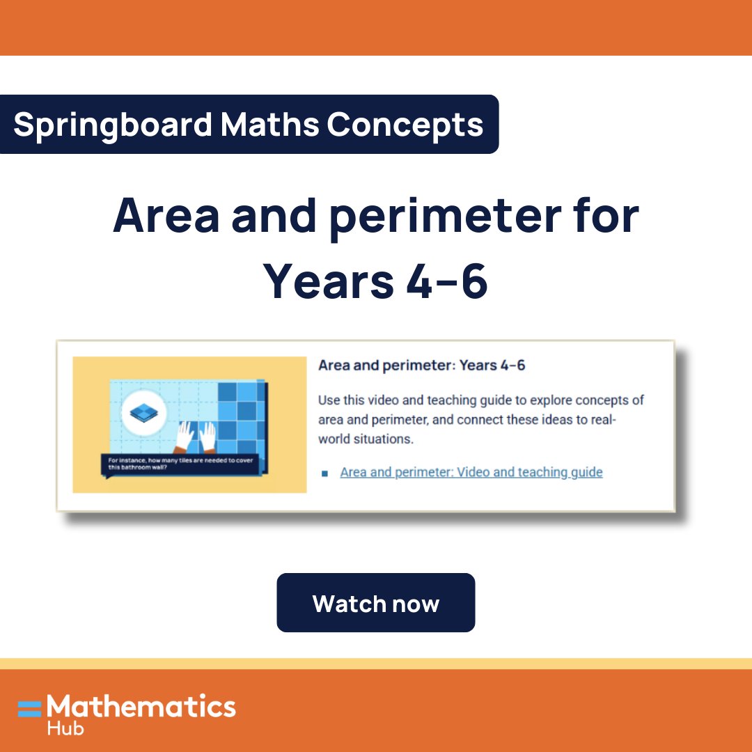 Real-world scenarios like tiling, carpet laying and garden bed building bring area and perimeter to life! This video offers clear definitions and visuals, encouraging students to explore and calculate the properties of rectangles.

Watch now: mathematicshub.edu.au/plan-teach-and…