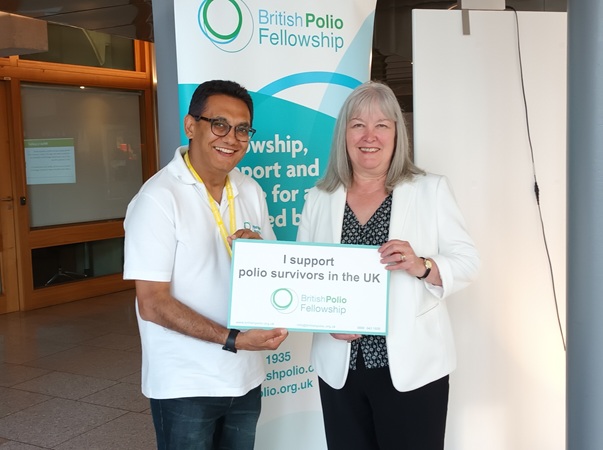Britishpolio's tweet image. Delighted to meet @MspGrant Rhoda Grant MSP at #Holyrood today. We’re raising awareness of polio survivors and the ongoing challenges they face across Scotland. Appreciate her time and support. #PolioAwareness #SupportPolioSurvivors