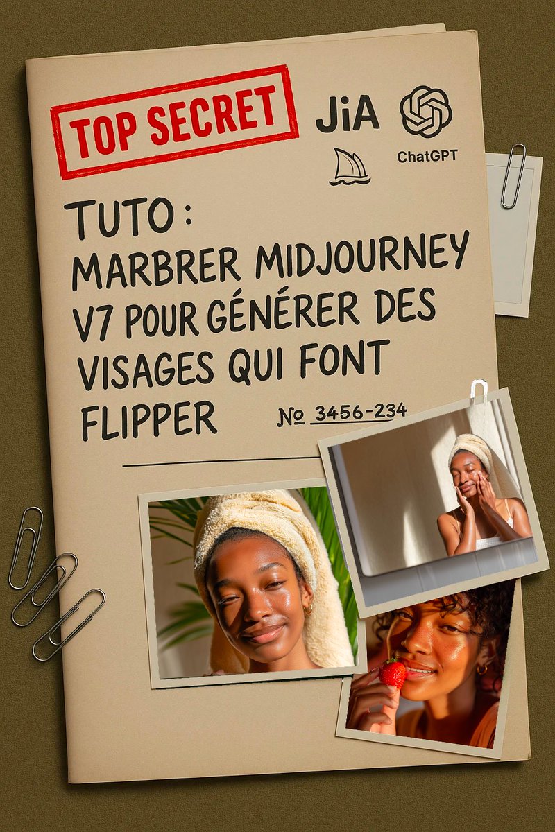 tu veux générer des visages IA qui passent crème dans des pubs clean girl ?

midjourney v7 + omni-reference = mannequins IA indétectables

j’ai fait un guide visuel de 15 pages pour marbrer l’outil jusqu’à l’os

RT + like + follow

et commente SECRET 

je l’envoie en à ceux qui