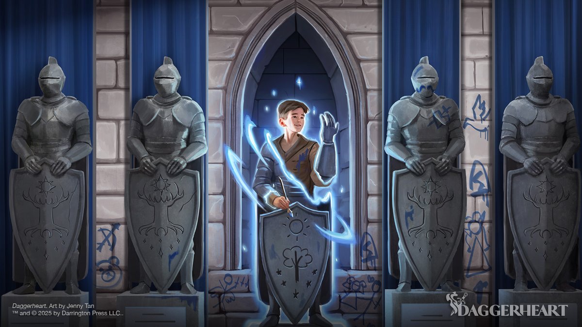 So excited for this release! Happy #Daggerheart day!

Title: Book of Ronin. 
AD: Anthony Jones

As a long time critter, this card was an absolute delight to illustrate.
© Darrington Press LLC  #DarringtonPress #ttrpg