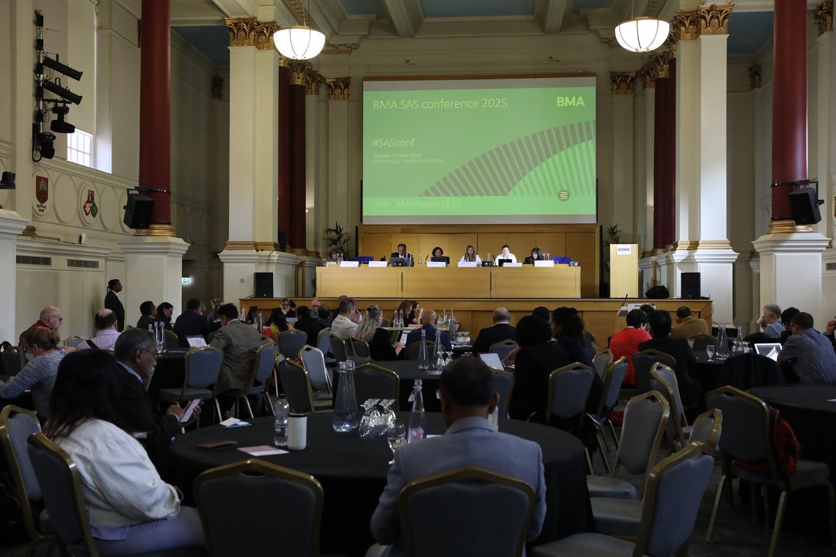 BMA_SAS's tweet image. A big thank you to everyone who joined us at #SASConf today – and followed along online.
It was great to welcome so many of you to BMA House!
Find out more about our SAS committee’s work 👉 bma.org.uk/what-we-do/com…