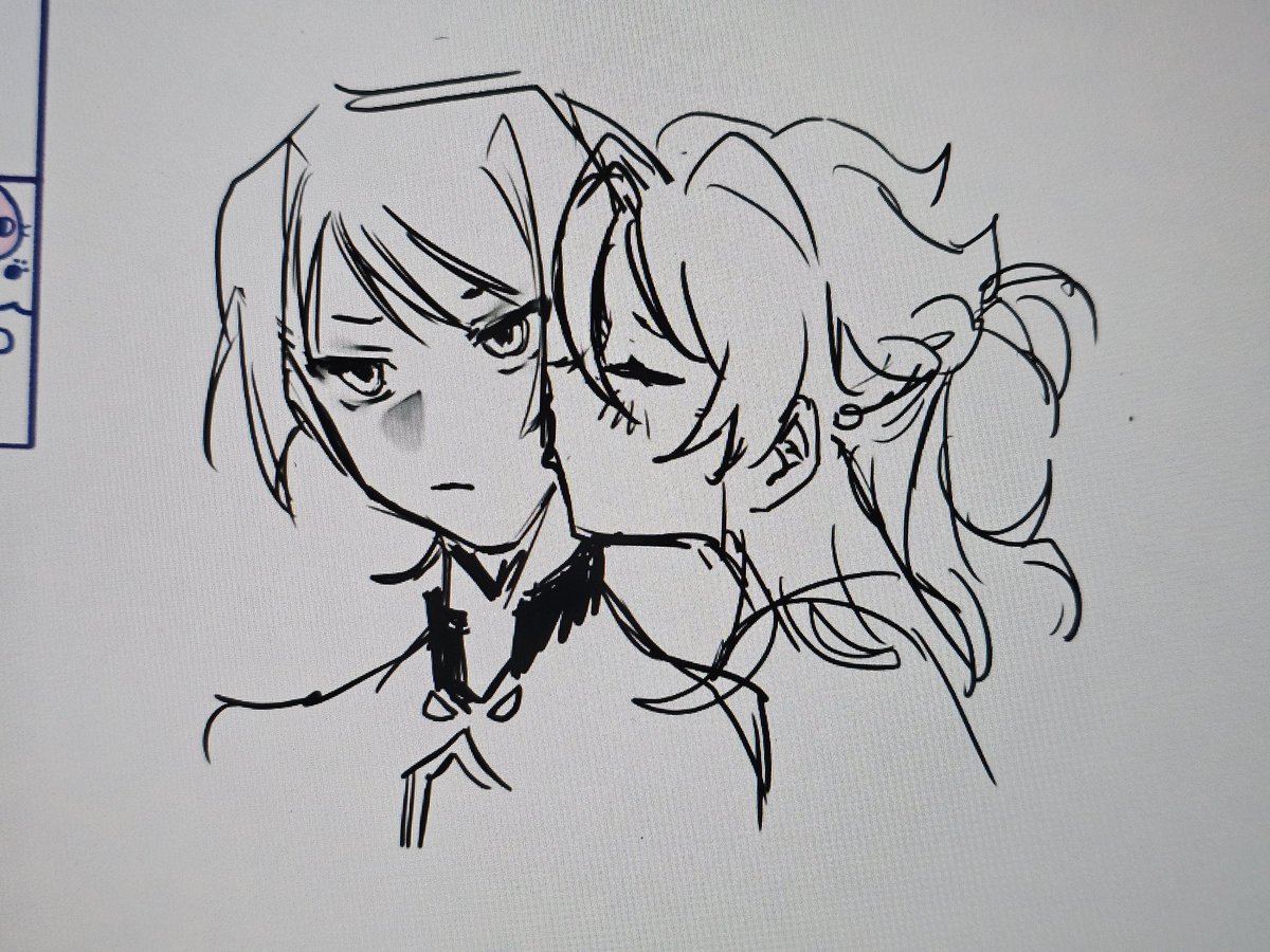 smooch 
#albescara #scarabedo #scaramouche #albedo