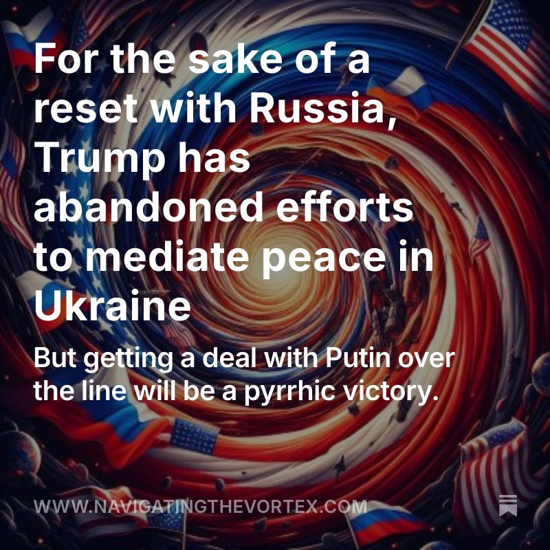 Stefan Wolff (@stefwolff) on Twitter photo If a reset with Russia at any cost really is Trump's strategy, it is bound to fail: bit.ly/3SQpd0x via <a href="/navvortex/">Navigating the Vortex</a>
#Trump #Putin #Ukraine If a reset with Russia at any cost really is Trump's strategy, it is bound to fail: bit.ly/3SQpd0x via <a href="/navvortex/">Navigating the Vortex</a>
#Trump #Putin #Ukraine