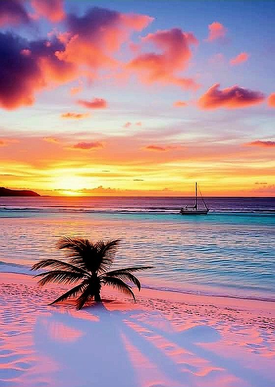 Tropical Heart 🩵🧡❤️🩷💚
Le temps que l'eau se pose...🎼🎶🎶
Beautiful evening world 🌐 🌬 🌒💫