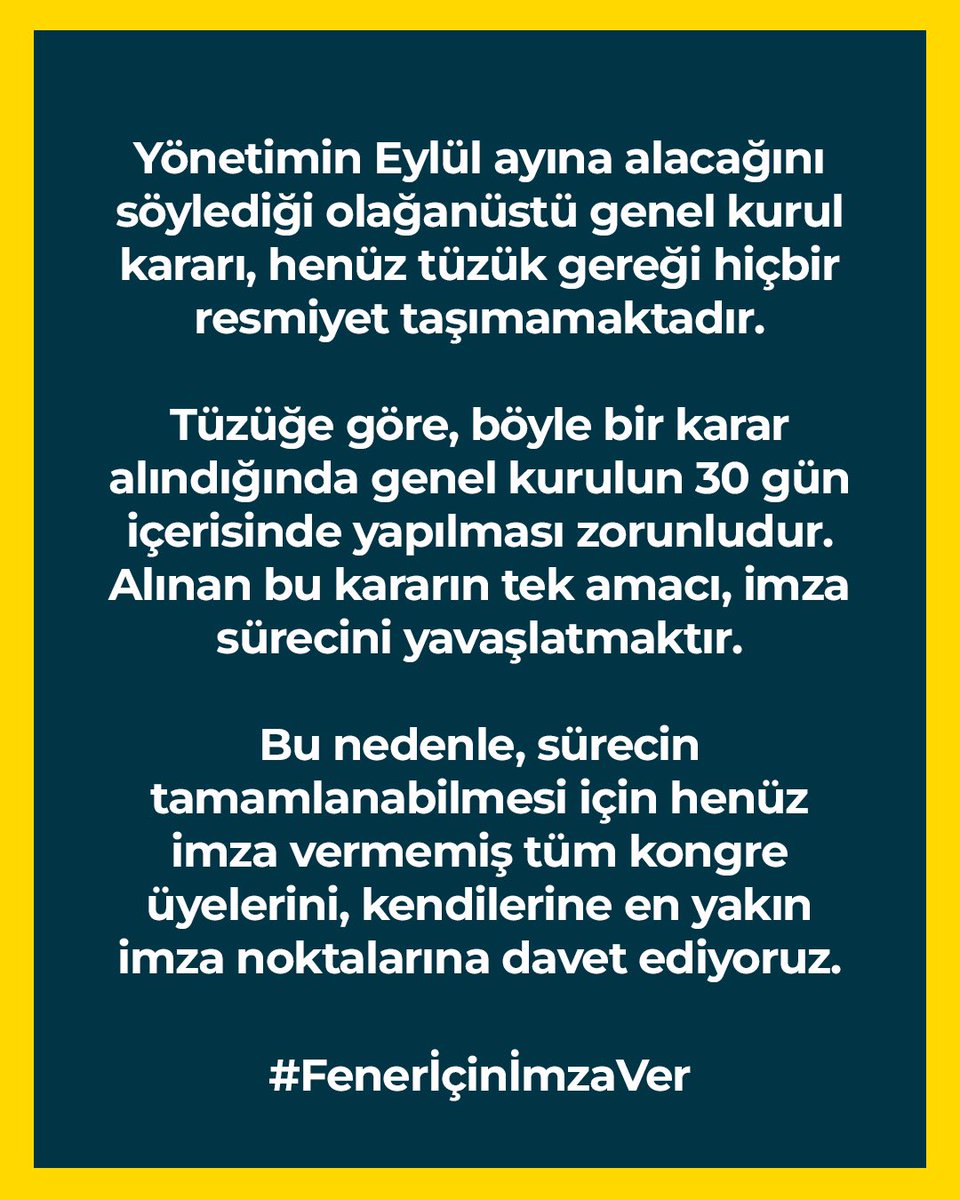 #FenerİçinİmzaVer