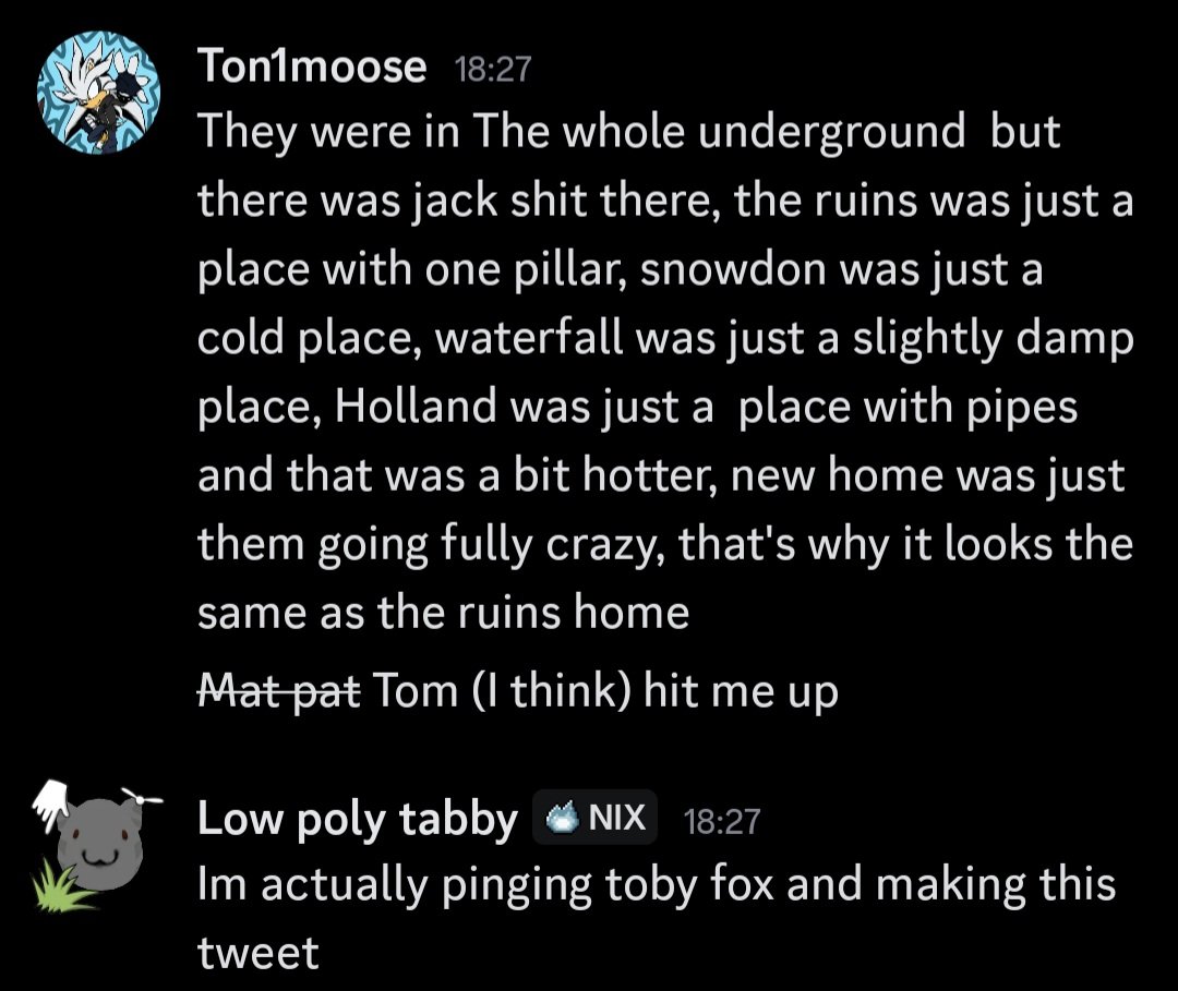MasterNixy's tweet photo. @tobyfox 
We found out the truth of the undertale lore... You cannot fool US toby. https://t.co/Xw5jPSqZp2