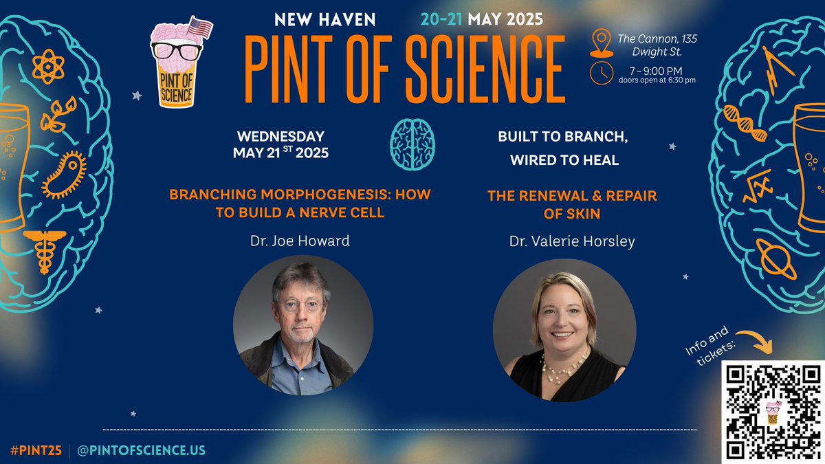 Yale Wright Laboratory (@yalewrightlab) on Twitter photo Last night's <a href="/pintofscienceUS/">Pint of Science US</a> events were a huge success! Don't miss the third event tonight at 7 p.m. at @thecannon_nhv: Built to Branch, Wired to Heal, with Profs. Joe Howard and Valerie Horsley. #yalewrightlab <a href="/YalePhysicsDept/">YalePhysicsDept</a> #Pint25 Last night's <a href="/pintofscienceUS/">Pint of Science US</a> events were a huge success! Don't miss the third event tonight at 7 p.m. at @thecannon_nhv: Built to Branch, Wired to Heal, with Profs. Joe Howard and Valerie Horsley. #yalewrightlab <a href="/YalePhysicsDept/">YalePhysicsDept</a> #Pint25
