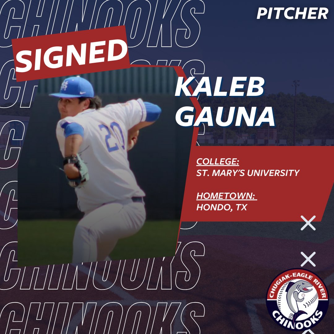 SIGNED

Kaleb Gauna has signed to play with the Chinooks this Summer 2025. Gauna will be a pitcher and comes from St. Mary's University.

#ChinooksBaseball #BaseballSigning #Signing #Nooks #NooksNation #RollNooks #FishOn #Baseball