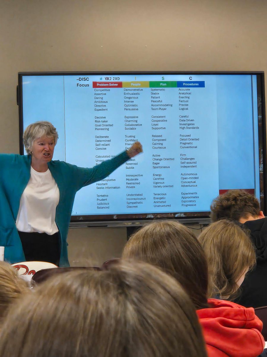 A huge thank you to Indiana high school hall of fame volleyball coach Jean Kesterson for stopping by to talk leadership with our athletic council this morning.  Our athletes received a powerful message from the winningest coach in Indiana high school volleyball history!
