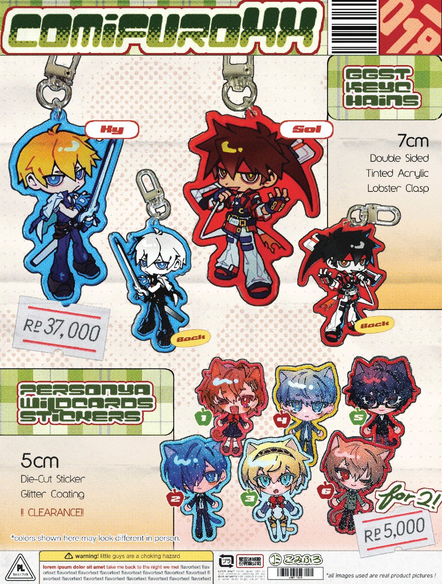 rpgfakr's tweet photo. 🍎 small catalogue for #CFXX 
fandoms ✱  guilty gear, persona 3-5

📅 both days
📌 O-18
#ComifuroXXcatalogue https://t.co/CaYsSlj6W4