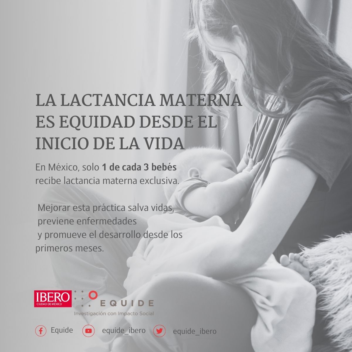 👶 Solo 1 de cada 3 bebés mexicanos recibe lactancia materna exclusiva
En el EQUIDE proponemos una política nacional integral para promover la equidad desde el inicio de la vida
📄 Lee la ficha completa: iberopropone.ibero.mx/wp-content/upl…