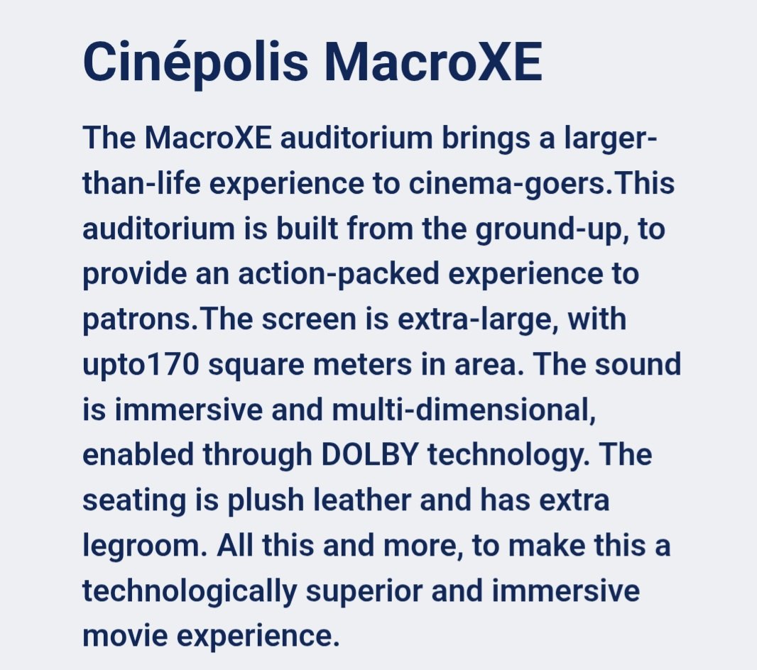nagh_siva's tweet photo. I saw  *Mission: Impossible - Dead Reckoning Part One* at Cinepolis, Suchitra, in the #Macroxe screen.The large screen, excellent sound quality, and comfortable seating with ample legroom (arguably the best in the city) provided a superior viewing experience. I will certainly ptefer this screen again for future large-format films.