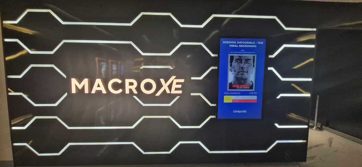 nagh_siva's tweet photo. I saw  *Mission: Impossible - Dead Reckoning Part One* at Cinepolis, Suchitra, in the #Macroxe screen.The large screen, excellent sound quality, and comfortable seating with ample legroom (arguably the best in the city) provided a superior viewing experience. I will certainly ptefer this screen again for future large-format films.