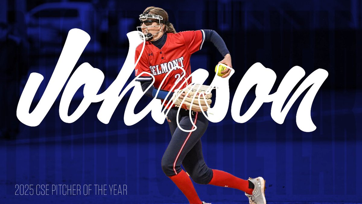 CSE Softball (@csevalsoftball) on Twitter photo The 2025 CSE Pitcher of the Year is...
Maya Johnson - Belmont
Johnson ended the year with a nation leading 0.39 aFIP.
<a href="/BelmontSoftball/">Belmont Softball</a> x <a href="/MayaJohnson_SJA/">Maya Johnson</a>
Learn more - triplecrownsports.co/4dqHACZ The 2025 CSE Pitcher of the Year is...
Maya Johnson - Belmont
Johnson ended the year with a nation leading 0.39 aFIP.
<a href="/BelmontSoftball/">Belmont Softball</a> x <a href="/MayaJohnson_SJA/">Maya Johnson</a>
Learn more - triplecrownsports.co/4dqHACZ