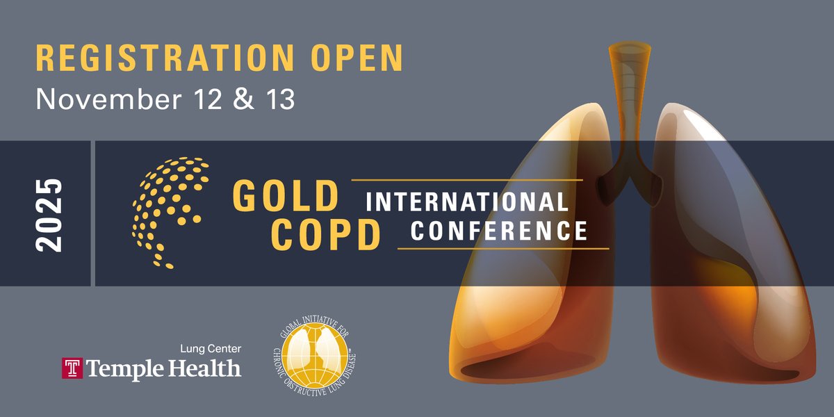 Don’t forget to register for this year’s #GOLDCOPD2025 International Conference in Philly November 12-13 – a two-day event featuring the latest guidelines for COPD treatment and care from global experts! bit.ly/4bKDrcd