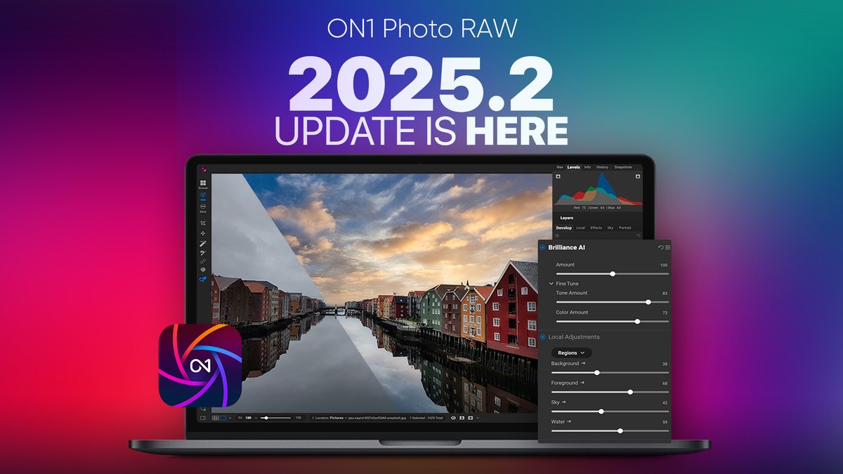 🚨 ON1 Photo RAW 2025.2 is Here! 🚨

Elevate your photo editing with the latest free update, packed with powerful new features:

✨ Auto Crop – Automatically level and crop your photos to the perfect aspect ratio, preserving your subject and composition.

📸 Pixel Shift Support –