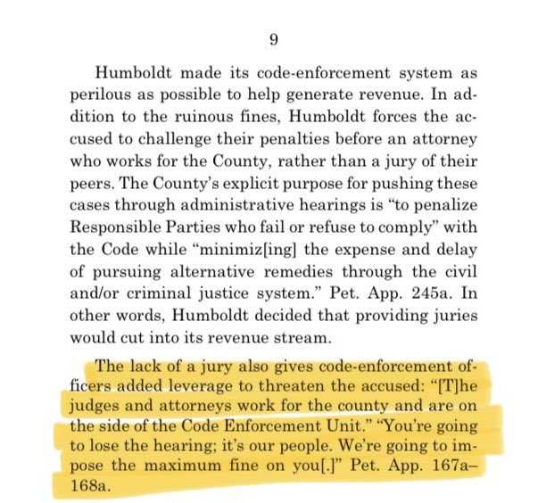 Local governments can treat code enforcement like a cash grab because they can ignore the Seventh Amendment. 

Our cert petition asks the Supreme Court to finally close this loophole in the Constitution. 

supremecourt.gov/search.aspx?fi…