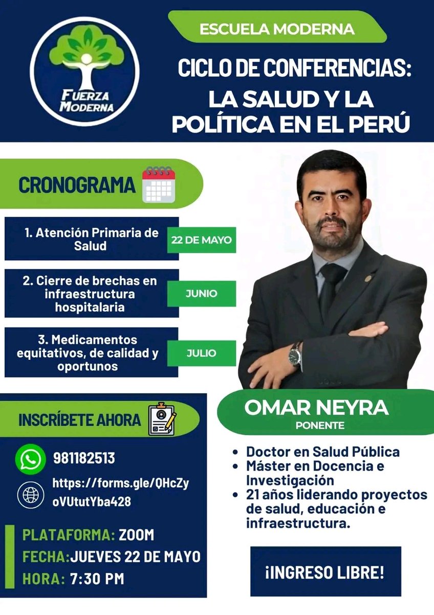 Inscribete aqui 👇🏻forms.gle/QHcZyoVUtutYba…

#Salud #Peru