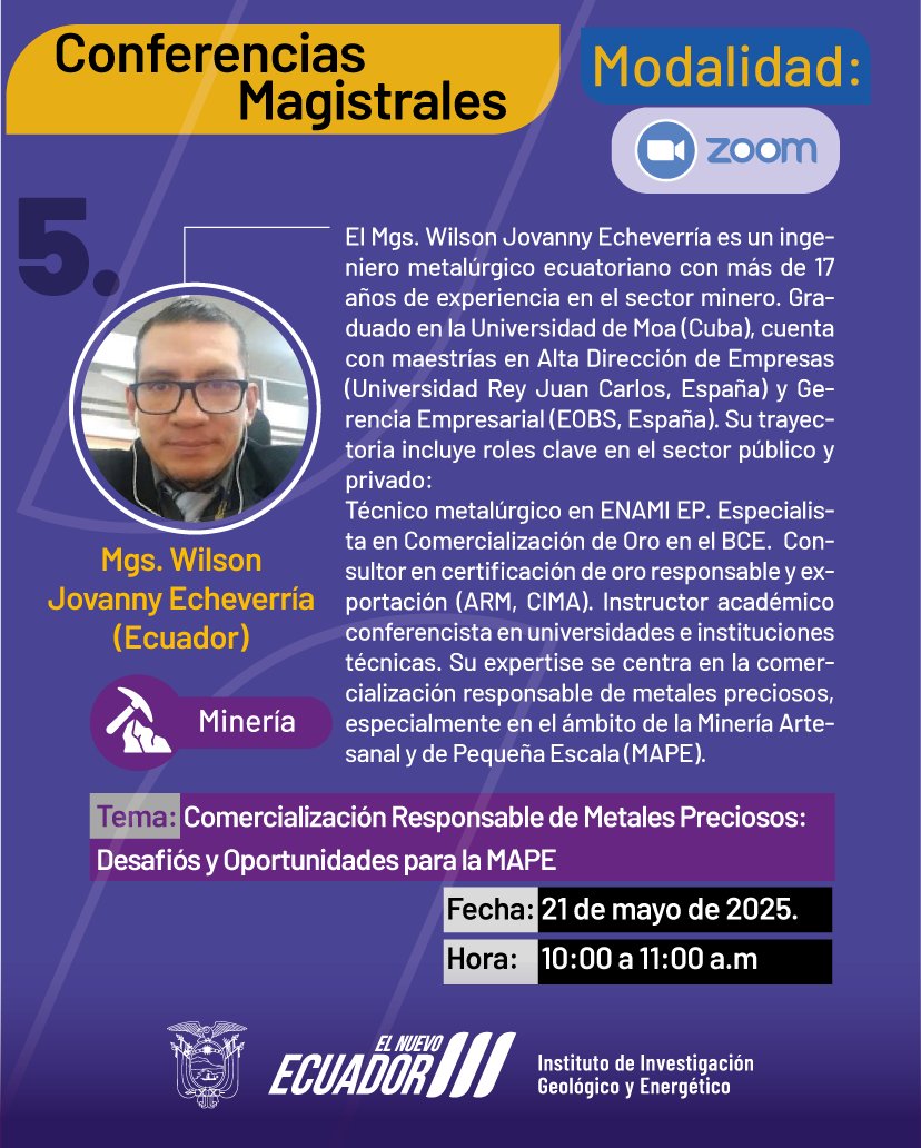 IIGE_Ec's tweet photo. 📍👩‍🏫Conferencias  Magistrales

Conoce a los expositores nacionales e internacionales que participarán en el "Ciclo de conferencias magistrales IIGE-2025".
Evento destacado:
🔗 Enlace de acceso para los tres días: https://t.co/Pj0JvI5asz
!Te esperamos! https://t.co/EkXwgAyT4D