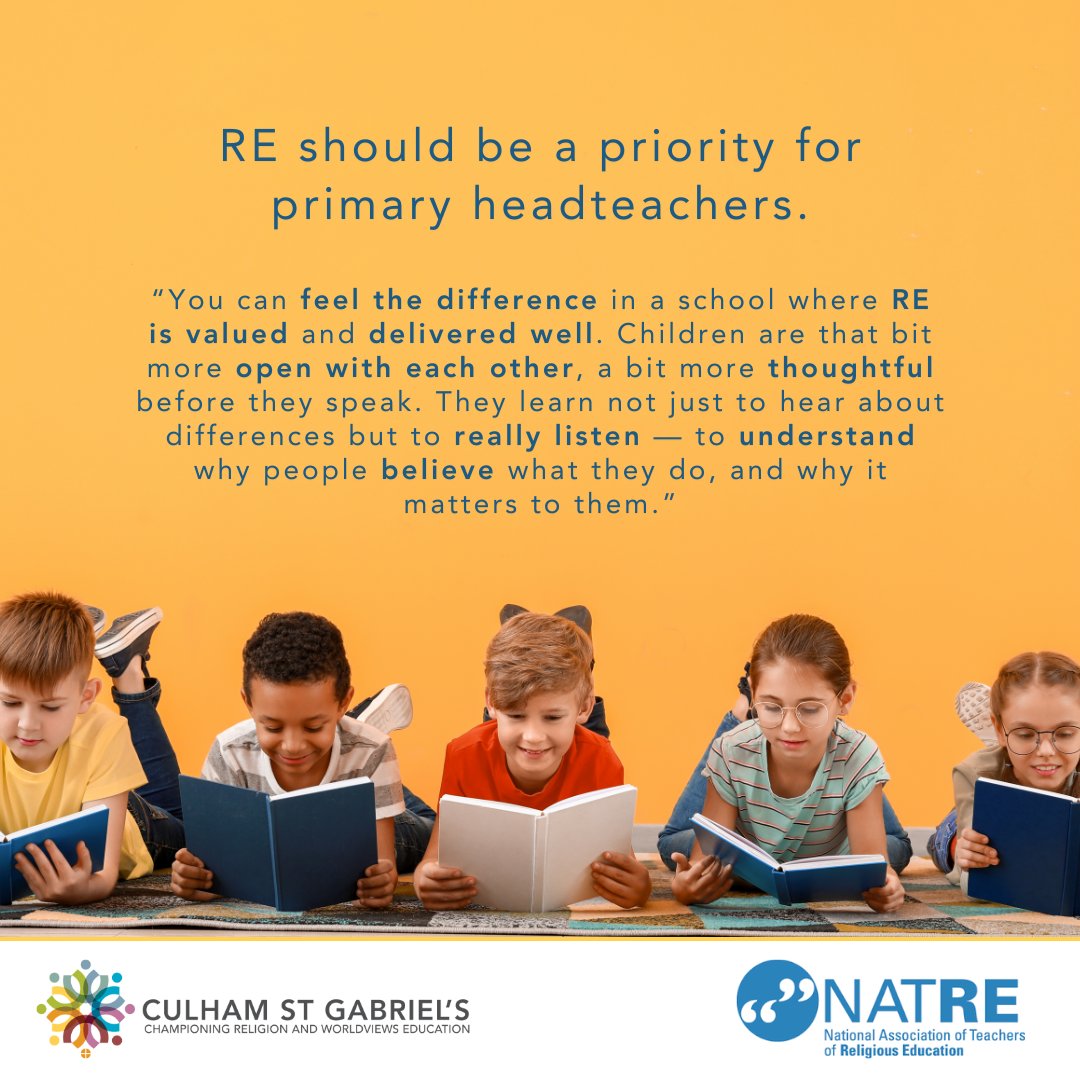 #PrimaryFocusWeek: Why should every headteacher secure RE in their curriculum? Senior leaders share how it builds respect, breaks down barriers, and helps create inclusive, thoughtful school communities.
<a href="/NATREupdate/">NATRE</a>
#TeamRE