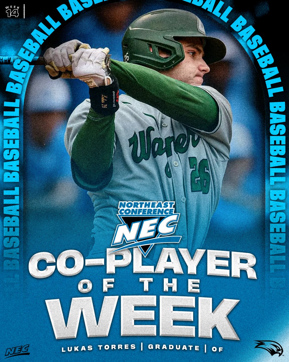 NEC Baseball (@necbaseball) on Twitter photo ⚾️🏅The #NECBaseball Co-Player of the Week is 𝗟𝘂𝗸𝗮𝘀 𝗧𝗼𝗿𝗿𝗲𝘀 from <a href="/WagnerAthletics/">Wagner Seahawks</a>‼️
» Batted .889 (8/9) while compiling a 2.256 OPS👏
» Scored 6 runs & registered 3 RBIs in a 🧹 of DSU
» 🥈 NEC POW 🏆 in the last 3️⃣ weeks
#NECelite📜 x #NECPOW ⚾️🏅The #NECBaseball Co-Player of the Week is 𝗟𝘂𝗸𝗮𝘀 𝗧𝗼𝗿𝗿𝗲𝘀 from <a href="/WagnerAthletics/">Wagner Seahawks</a>‼️
» Batted .889 (8/9) while compiling a 2.256 OPS👏
» Scored 6 runs & registered 3 RBIs in a 🧹 of DSU
» 🥈 NEC POW 🏆 in the last 3️⃣ weeks
#NECelite📜 x #NECPOW