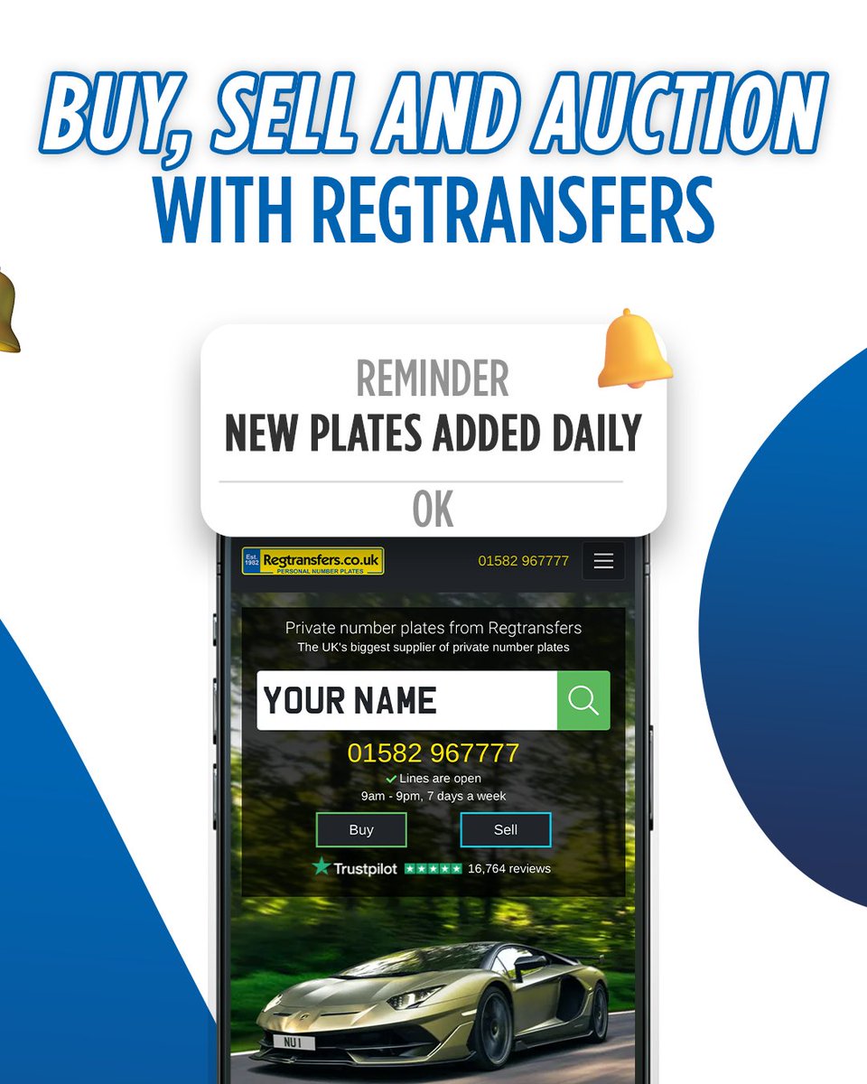 🚗 New In! Attention-grabbing plates that speak for themselves.

👉 Explore the latest arrivals now at regtransfers.co.uk or drop us a DM for expert help!

#Regtransfers #PrivatePlates #NewArrivals #NumberPlates #CustomPlates