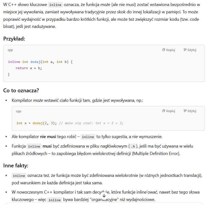 DariaPrzy's tweet image. Dla laików 😉#inline #cpp