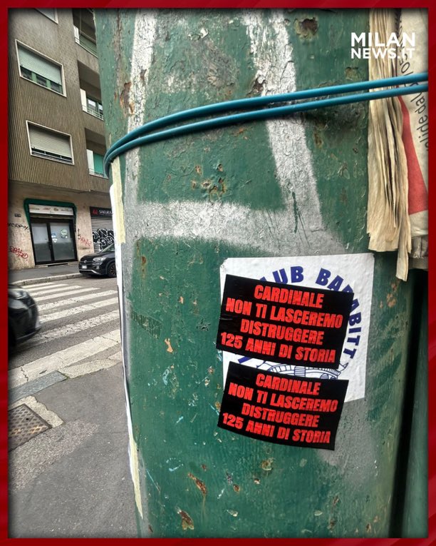 MilanPosts's tweet photo. 📸 @MilanNewsit: « Cardinale, we will not let you destroy 125 years of history. » https://t.co/2MUZMFkYee